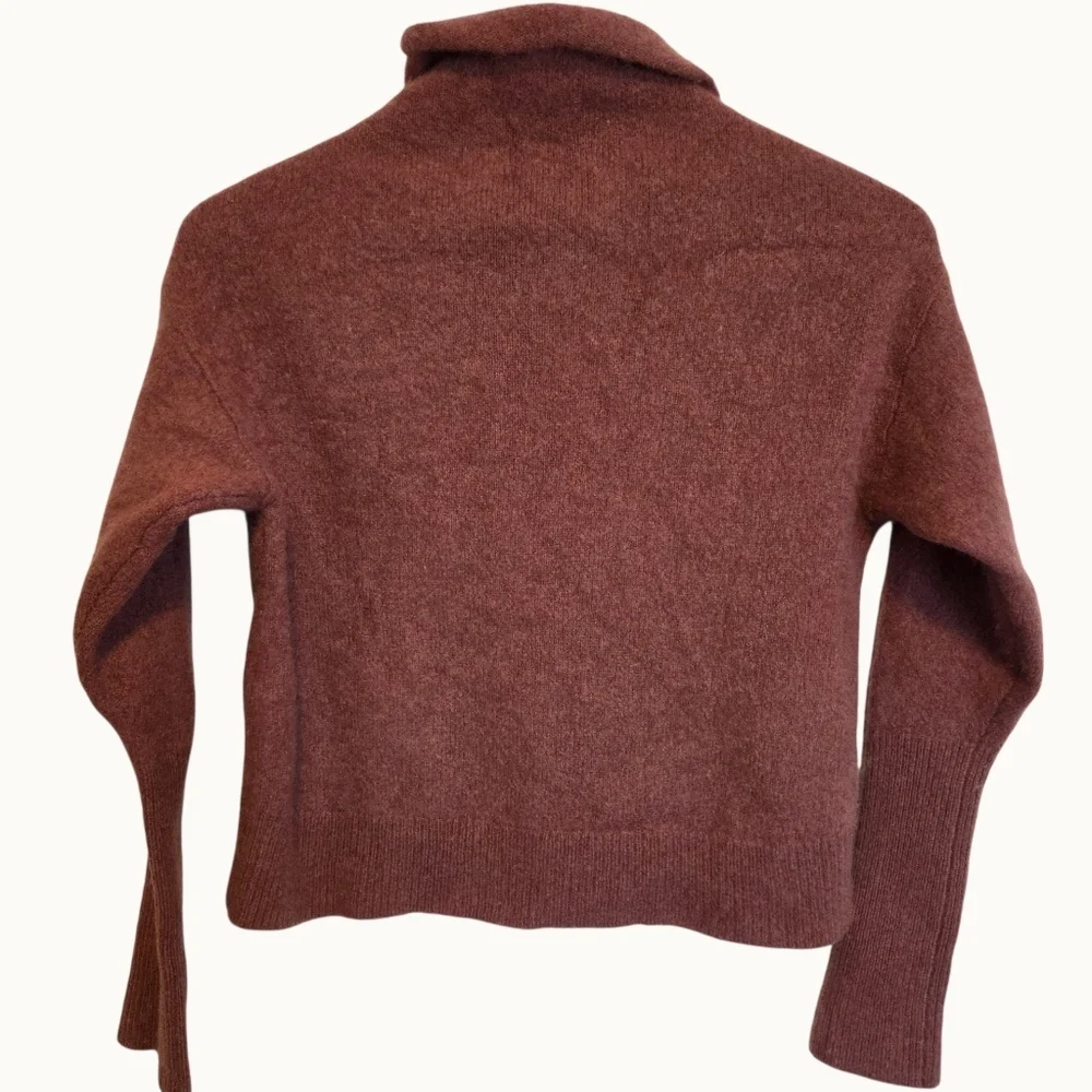 Wilfred Cropped Mock Neck Sweater – Dusty Rose | Size S - Picture 3 of 5